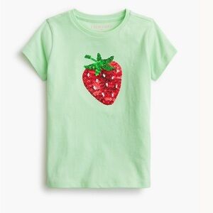 New Crewcuts Girls' sequin strawberry graphic tee
